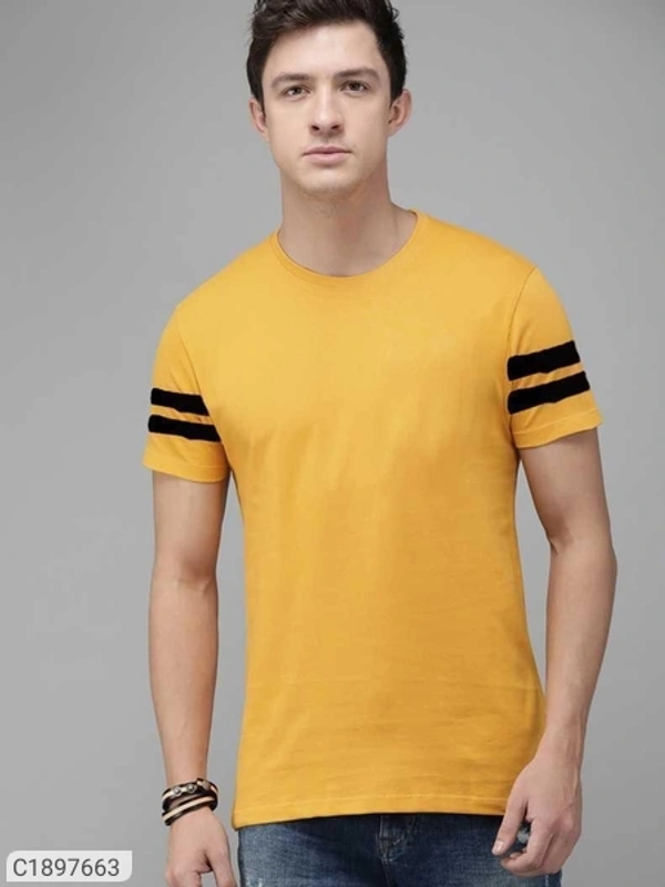  Rawhit Pure Cotton Side Tape  Half Sleeves Round Neck Mens T-Shirt (SC1897663)  - S, Sidhu Collection 