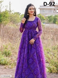 Latest Printed Georgette Floor Length Kurti (SC1903037)  - Pink, XL , Sidhu Collection 