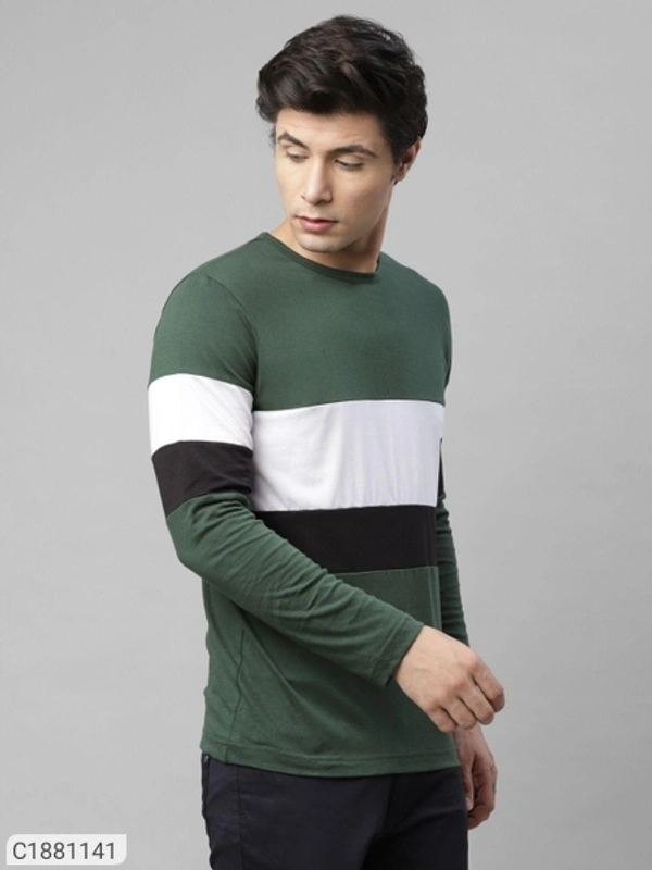 Rigo Cotton Solid Full Sleeves Mens Round Neck T-Shirt (SC1881141)  - M, Sidhu Collection 