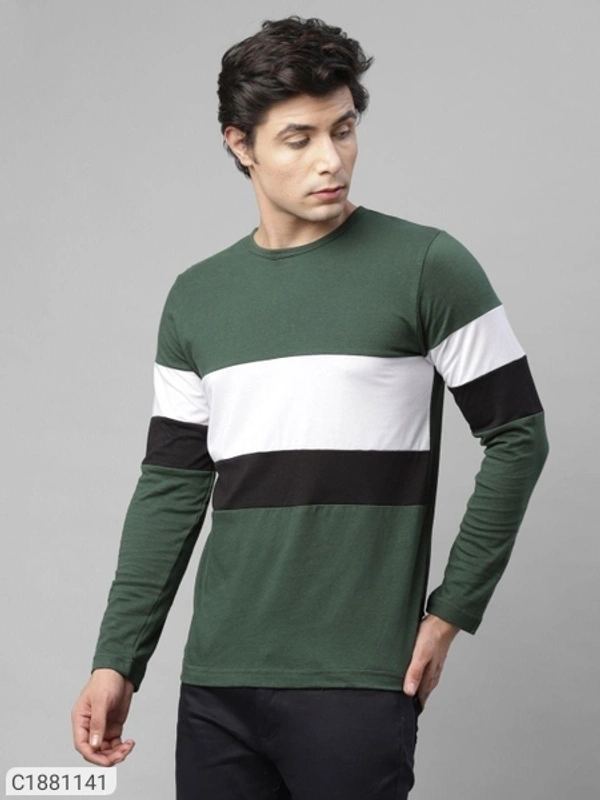  Rigo Cotton Solid Full Sleeves Mens Round Neck T-Shirt (SC1881141)  - M, Sidhu Collection 