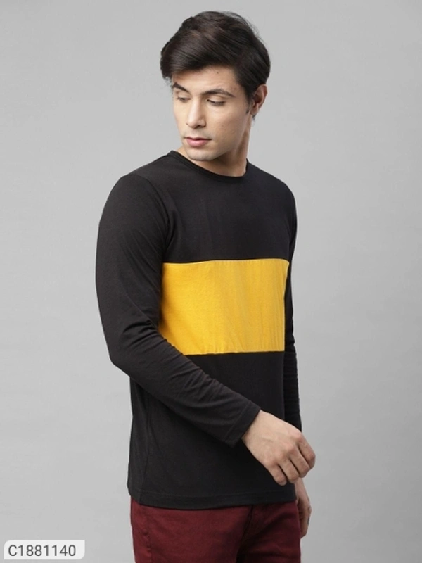  Rigo Cotton Solid Full Sleeves Mens Round Neck T-Shirt (SC1881140)  - S, Sidhu Collection 