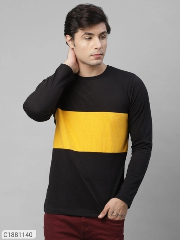  Rigo Cotton Solid Full Sleeves Mens Round Neck T-Shirt (SC1881140)  - XL , Sidhu Collection 