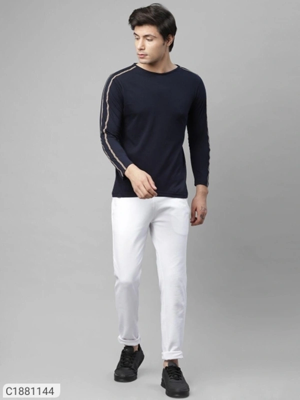  Rigo Cotton Solid Full Sleeves Mens Round Neck T-Shirt (SC1881144)  - XL , Sidhu Collection 