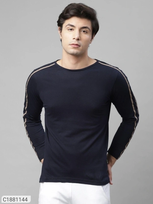  Rigo Cotton Solid Full Sleeves Mens Round Neck T-Shirt (SC1881144)  - XL , Sidhu Collection 