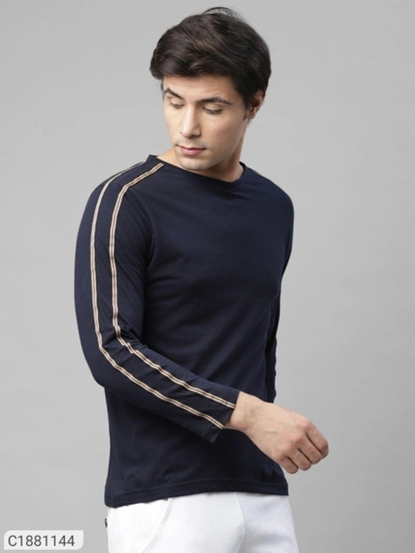  Rigo Cotton Solid Full Sleeves Mens Round Neck T-Shirt (SC1881144)  - XL , Sidhu Collection 