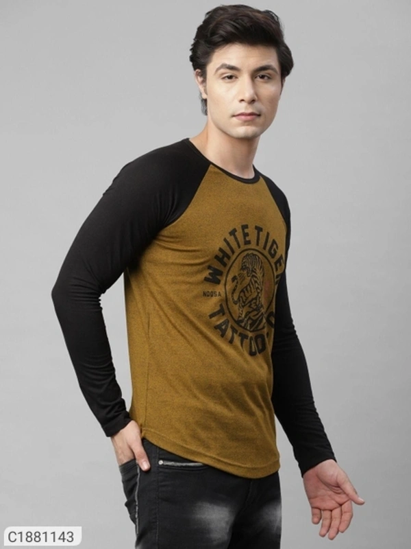  Rigo Cotton Solid Full Sleeves Mens Round Neck T-Shirt (SC1881143)  - S, Sidhu Collection 