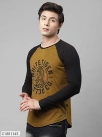  Rigo Cotton Solid Full Sleeves Mens Round Neck T-Shirt (SC1881143)  - S, Sidhu Collection 