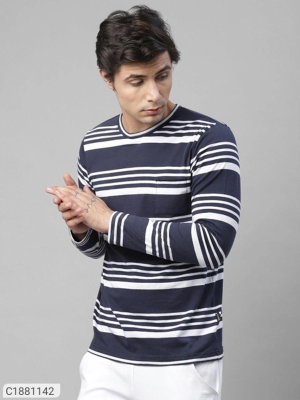  Rigo Cotton Solid Full Sleeves Mens Round Neck T-Shirt (SC1881142)  - L, Sidhu Collection 