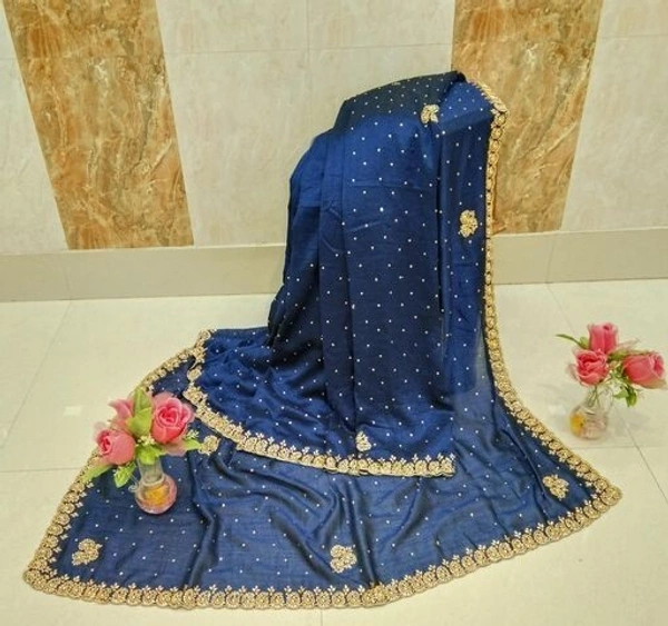 Gorgeous Zari Handwork Saree (SCS43510678) - Sidhu Collection , Blue