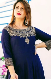 Women Printed Rayon Anarkali With Dupatta (SCS42458536) - XL , Sidhu Collection 