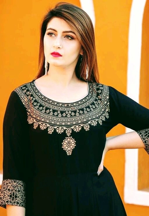 Women Printed Rayon Anarkali With Dupatta (SCS42458535) - XXL , Sidhu Collection 
