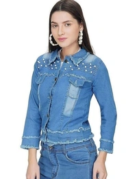 Stylish Fashionable Women Jackets & Waistcoat (SCS48602689)  - Blue 1, L, Sidhu Collection 