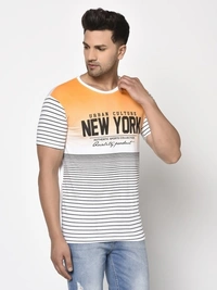 Smartees Printed Men Round Neck White T-Shirt  - XL, Sidhu Collection 