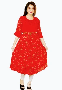 Adrika Attractive Kurtis (SCS40879126)  - Yellow , XL , Sidhu Collection 
