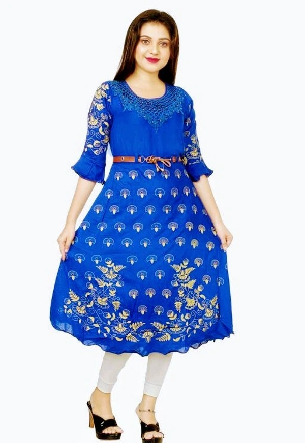 Adrika Attractive Kurtis (SCS40879126)  - Blue , XL , Sidhu Collection 