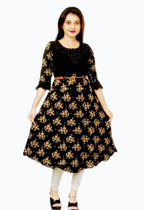 Adrika Attractive Kurtis (SCS40879126)  - Black, Free Size, Sidhu Collection 