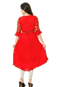 Adrika Attractive Kurtis (SCS40879126)  - Red , Free Size, Sidhu Collection 