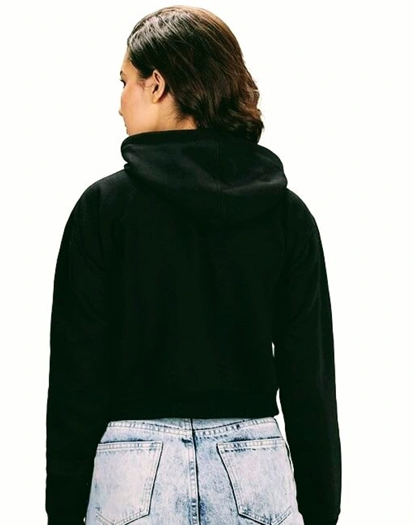 Trishikhine Women's Cotton BTS Printed Crop Hooded Sweatshirt  (SCS50704269)  - L, Sidhu Collection 