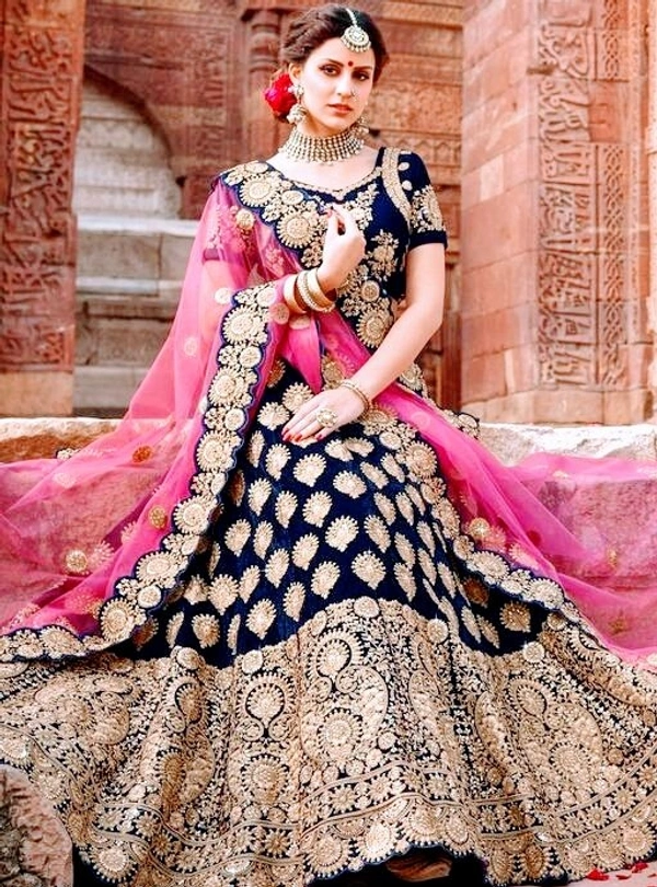 Trendy Women's Silk Lehenga (SCS33955665)  - Yellow , Un-stitched , Sidhu Collection 