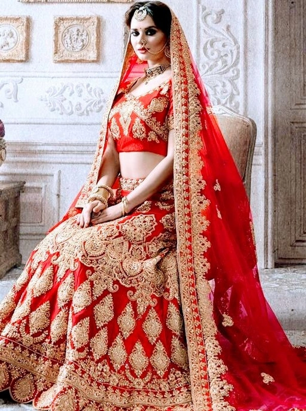 Trendy Women's Silk Lehenga (SCS33955665)  - Yellow , Semi Stitched , Sidhu Collection 