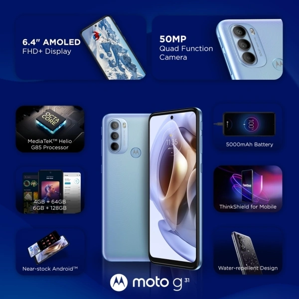 MOTOROLA g31 (Baby Blue, 64 GB) - Sidhu Collection 