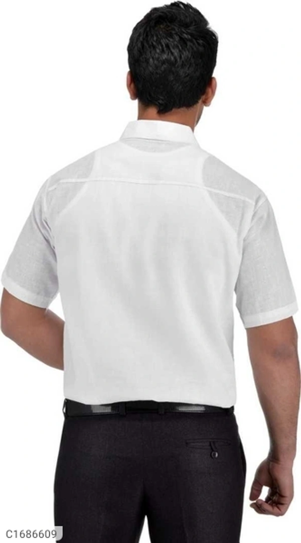 Khadi Solid Half Sleeves Regular Fit Formal Plus Size Shirts (SC1686609)  - L, Sidhu Collection 