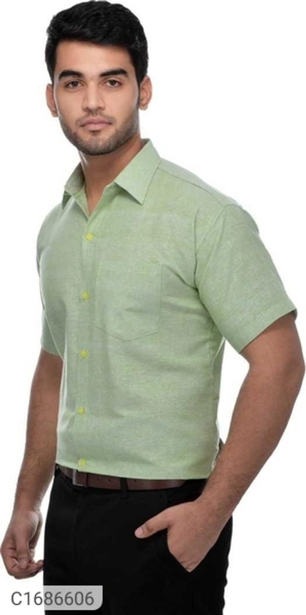 Khadi Solid Half Sleeves Regular Fit Formal Plus Size Shirts (SC1686609)  - M, Sidhu Collection 