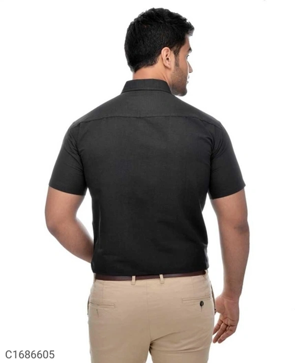 Khadi Solid Half Sleeves Regular Fit Formal Plus Size Shirts (SC1686609)  - 3XL , Sidhu Collection 