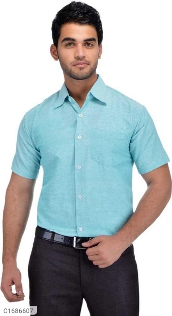 Khadi Solid Half Sleeves Regular Fit Formal Plus Size Shirts (SC1686609)  - XL , Sidhu Collection 