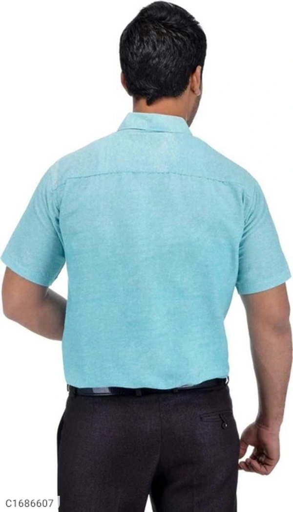 Khadi Solid Half Sleeves Regular Fit Formal Plus Size Shirts (SC1686609)  - 3XL , Sidhu Collection 