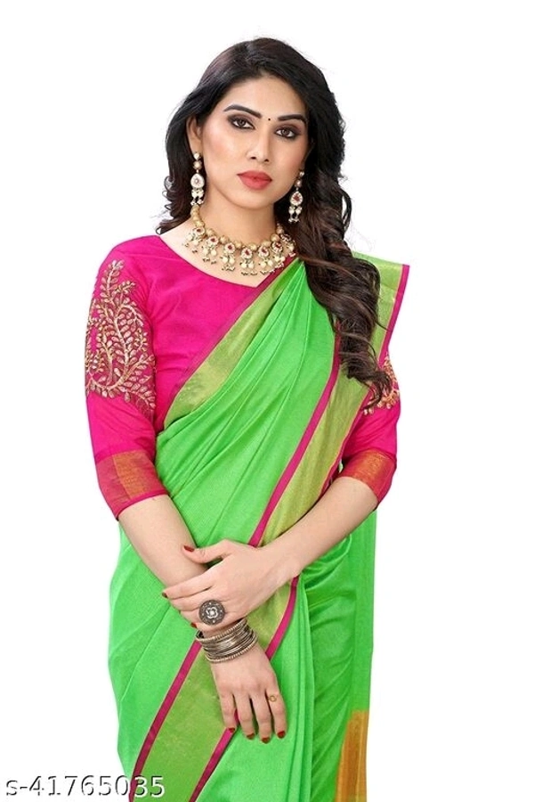 Jivika Pretty Sarees (SCS41765035)  - Sidhu Collection , Green, Free 
