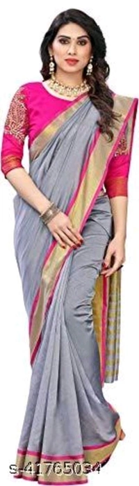 Aagam Superior Sarees (SCS41765034)  - Grey, Free , Sidhu Collection 