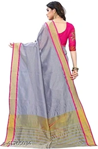 Aagam Superior Sarees (SCS41765034)  - Grey, Free , Sidhu Collection 