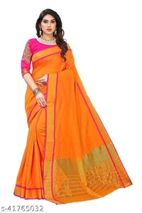 Aishani Fashionable Sarees (SCS41765032)  - Orange , Free , Sidhu Collection 