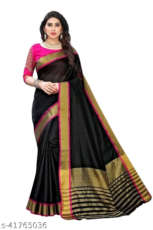 Alisha Refined Sarees (SCS41765036)  - Black, Free, Sidhu Collection 