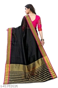 Alisha Refined Sarees (SCS41765036)  - Black, Free, Sidhu Collection 