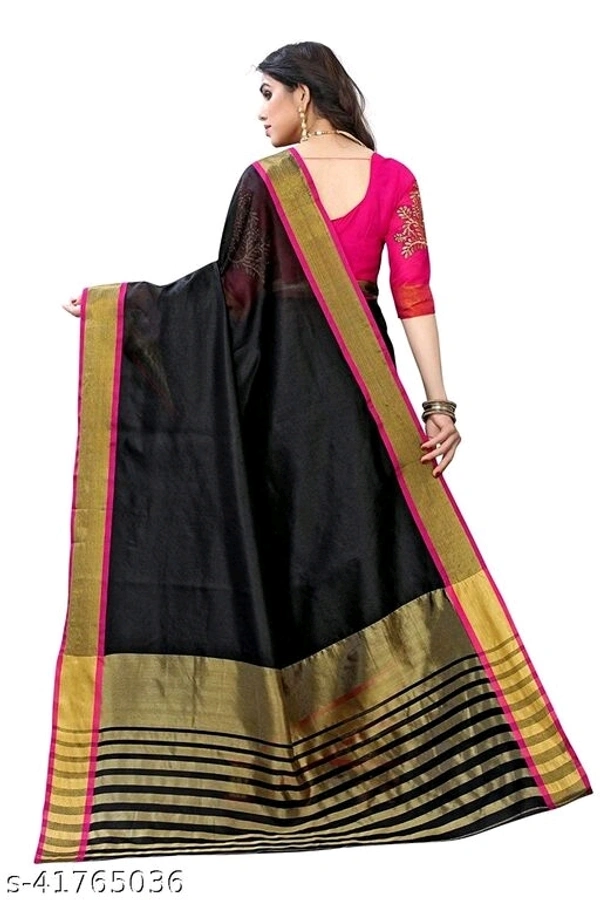 Alisha Refined Sarees (SCS41765036)  - Black, Free, Sidhu Collection 