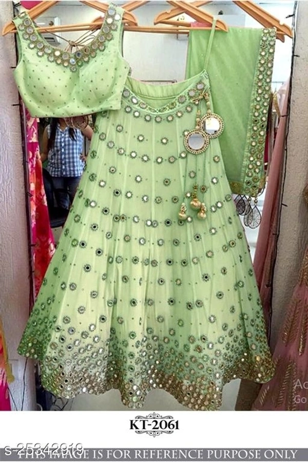 Abhisarika Voguish Women Lehenga (SCS25342920)  - Green, Free, Sidhu Collection 