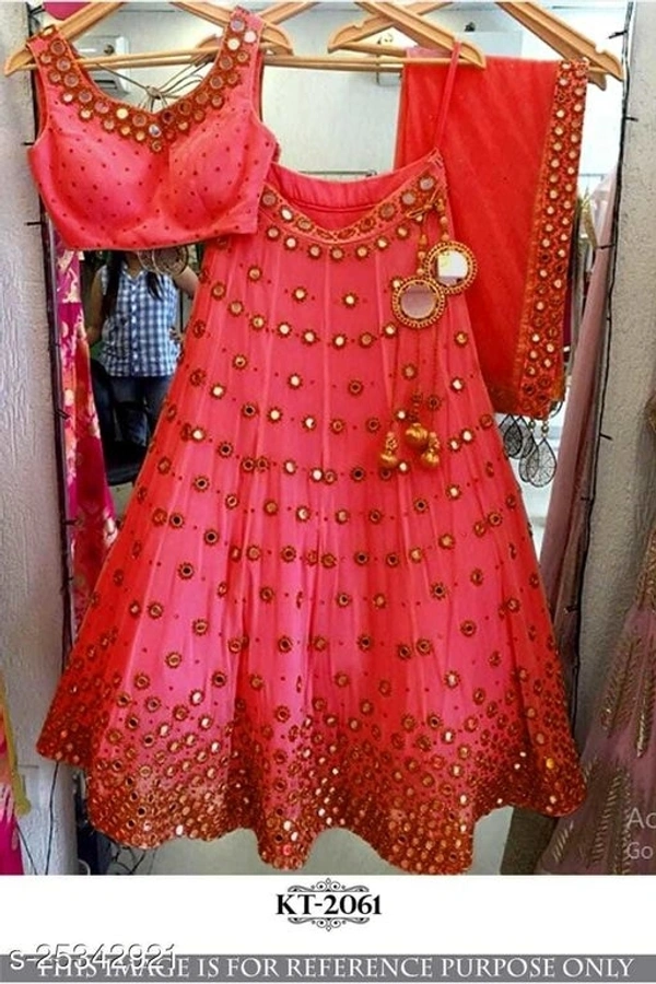 Abhisarika Voguish Women Lehenga (SCS25342920)  - Red, Free, Sidhu Collection 