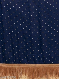 Charvi Voguish Sarees (SCS46732769)  - Navy Blue , Free, Sidhu Collection 