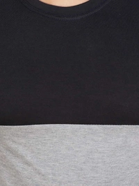 Cotton Blend Color Block T-Shirt (SC931956)  - Multi , L, Sidhu Collection 