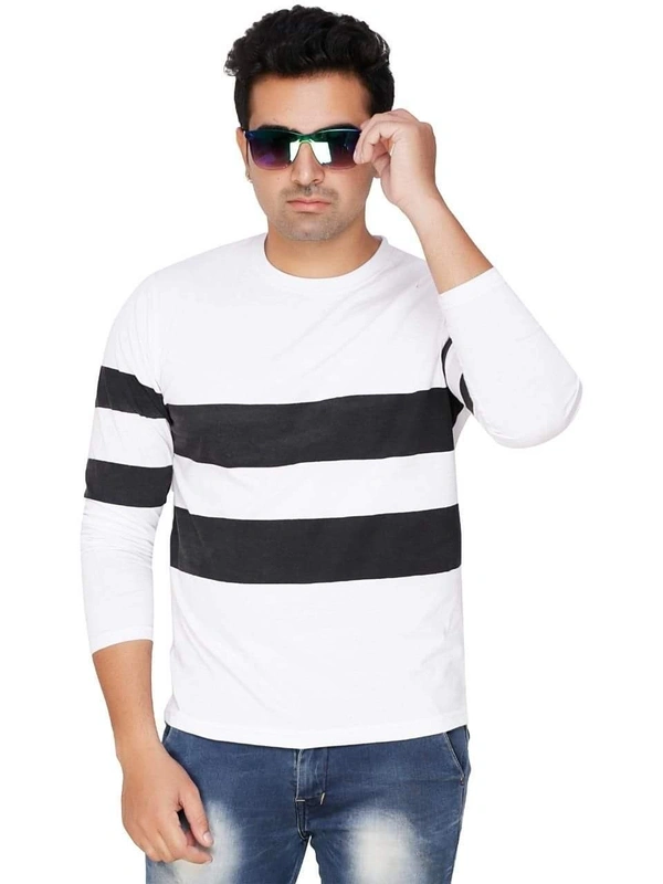 Cotton Blend Color Block T-Shirt (Code: SC931955) - Multi , L, Sidhu Collection 