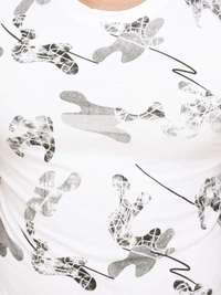 Cotton Blend Printed T-Shirt (Code: SC931957) - White , M, Sidhu Collection 