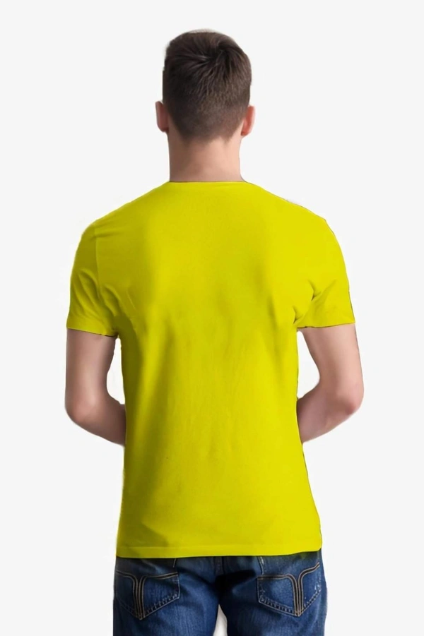 Cotton Blend Printed Half Sleeves Mens T-Shirt (Code: SC1928354)  - L, Sidhu Collection , Yellow 
