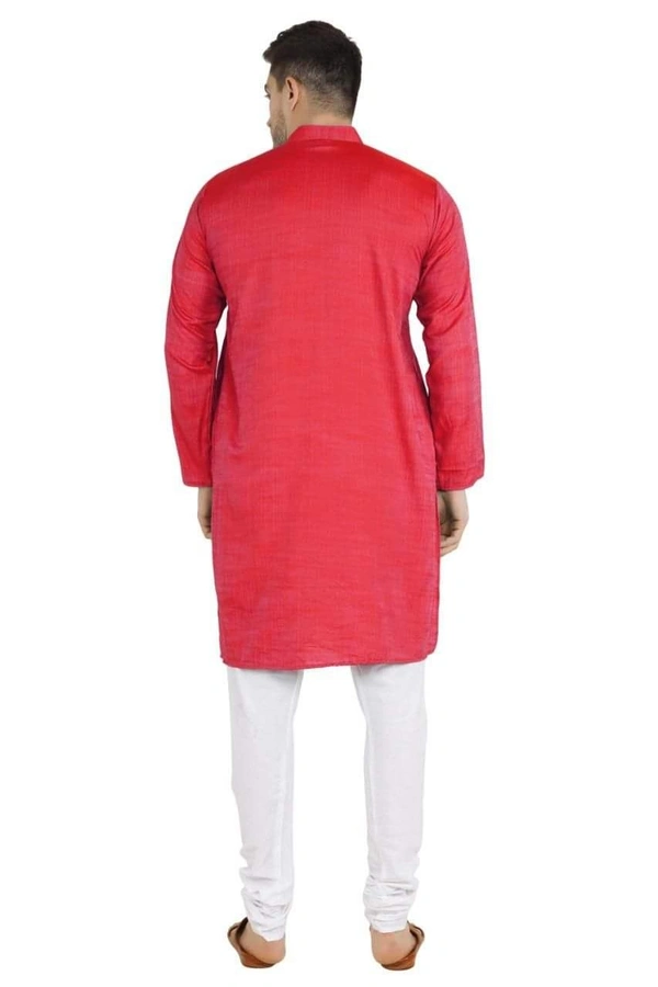 LDHSATI Cotton Blend Solid Full Sleeves Regular Fit Mens Kurta Pyjama (Code: SC1940862) - Pink , XXL , Sidhu Collection 