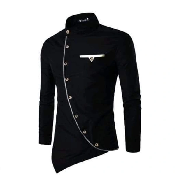 Cotton Solid Stylish Short Kurta (Code: SC1349184) - Black, S, Sidhu Collection 
