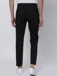 Cotton Solid Slimt Fit Casual Trouser (Code: SC1821759) - Black , 30, Sidhu Collection 