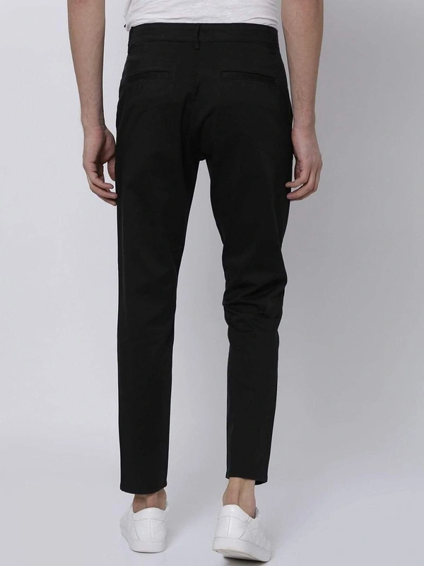 Cotton Solid Slimt Fit Casual Trouser (Code: SC1821759) - Black , 30, Sidhu Collection 