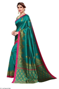  Stunning Printed Art Silk Saree (Code: SC1436638)  - Free, Sidhu Collection 
