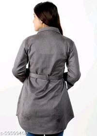 WOMEN COAT WITH BELT (SCS59599402)  - XL , Sidhu Collection 